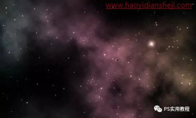星空效果，快速制作唯美炫彩星空背景_www.haoyidiansheji.com