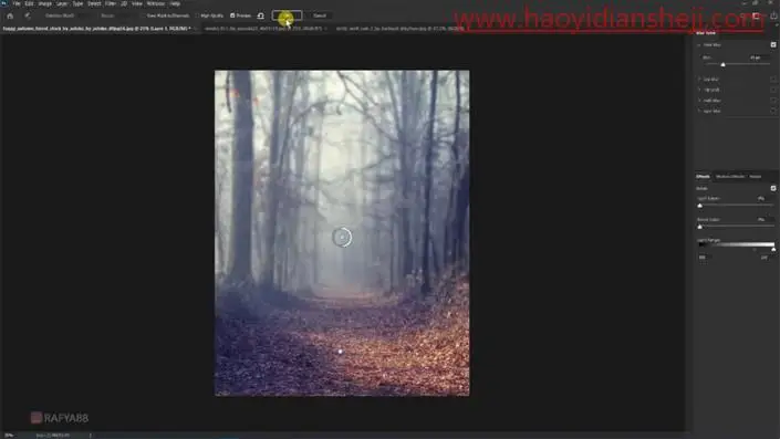 奇幻合成，模仿电影《小红帽》制作女孩和浪的奇幻场景_www.haoyidiansheji.com