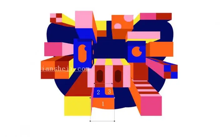 插画制作，用PS制作形象的2.5D插画_www.haoyidiansheji.com