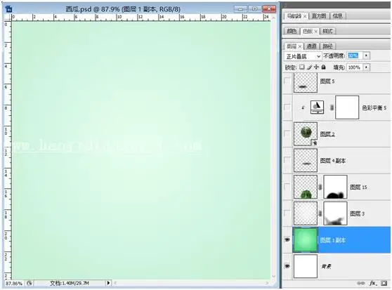 创意合成，合成创意西瓜鱼缸教程_www.haoyidiansheji.com