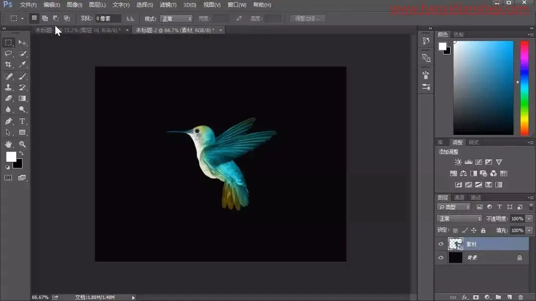喷溅效果，在PS中制作创意的水溅动物形状照片_www.haoyidiansheji.com