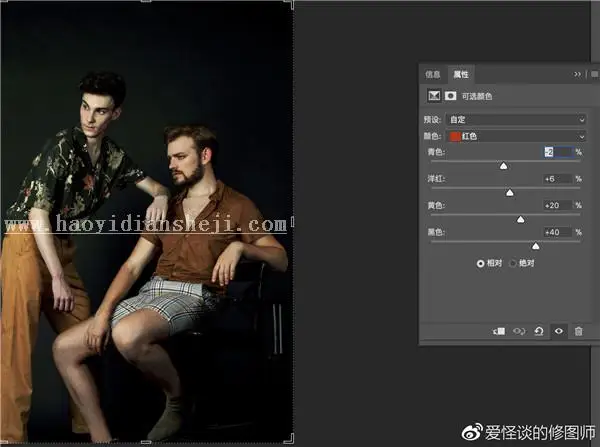 油画效果，用PS制作欧美人物油画效果_www.haoyidiansheji.com