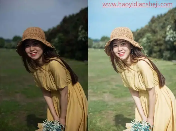 小清新，通过PS把人像调出小清新甜美效果_www.haoyidiansheji.com