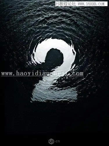 水中字体，用PS做出字在水中游的艺术字体_www.haoyidiansheji.com