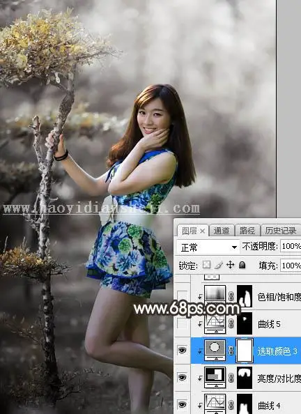 棕色调，调出暗调棕色效果照片教程_www.haoyidiansheji.com