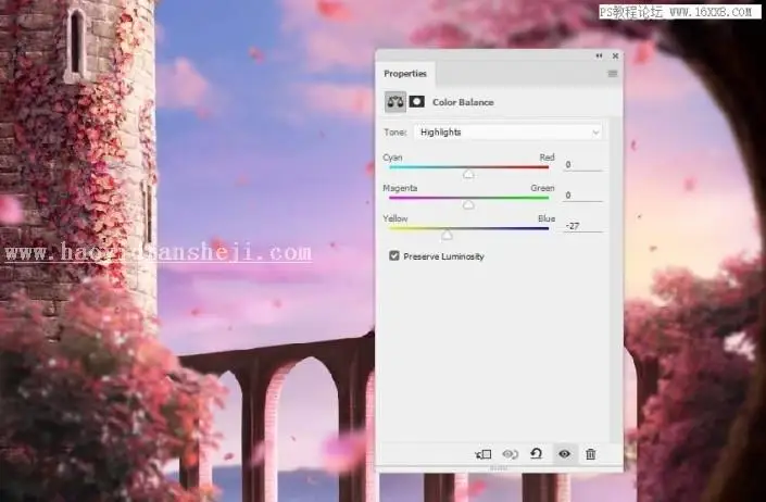 场景合成，用PS合成一副梦幻的二次元场景_www.haoyidiansheji.com