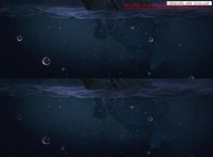 场景合成，在PS中合成一幅大鱼吞月的超现实场景_www.haoyidiansheji.com