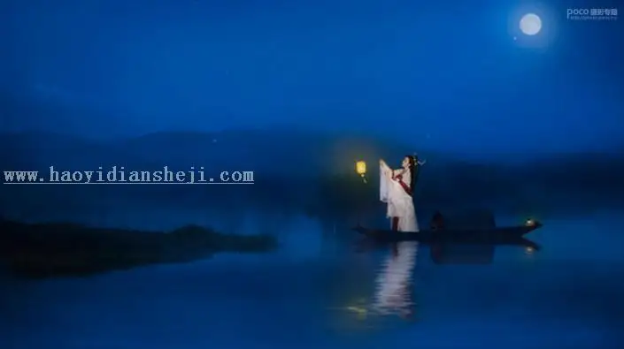 LR调色教程，通过LR把黑背景下拍的古风人像调出梦幻的感觉_www.haoyidiansheji.com