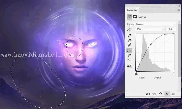 场景合成，用PS合成一个抽象的超现实科幻人物_www.haoyidiansheji.com