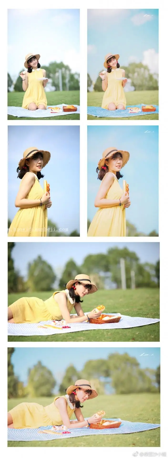 小清新，通过PS调出室外人像暖色调_www.haoyidiansheji.com