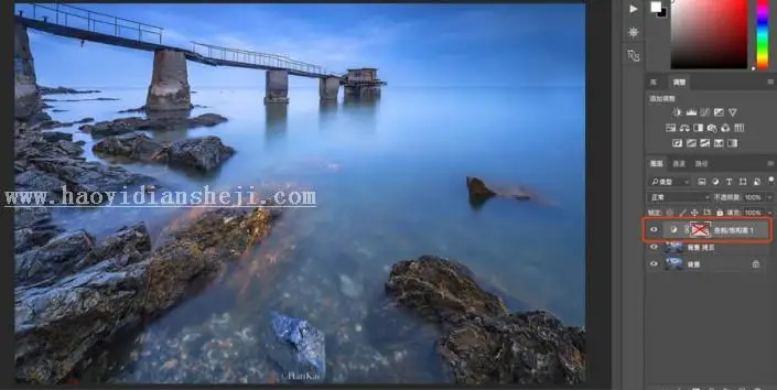 风景调色，用颜色蒙版把普通风光照片变成风光大片_www.haoyidiansheji.com