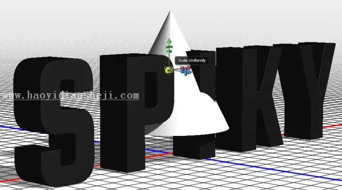 金属字，用PS制作3D效果的金属铆钉文字_www.haoyidiansheji.com