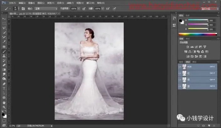 抠婚纱，抠婚通过通道快速抠出透明婚纱_www.haoyidiansheji.com
