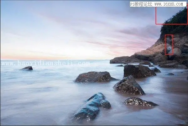 风光照片，用PS调出通透的海景照片_www.haoyidiansheji.com