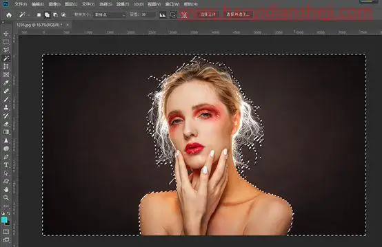 碎片效果，在PS中制作人物破碎粒子效果_www.haoyidiansheji.com