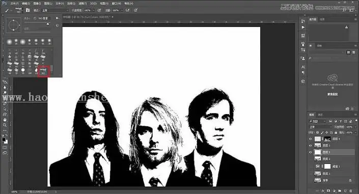 海报制作，通过PS制作简洁的复古人像海报_www.haoyidiansheji.com