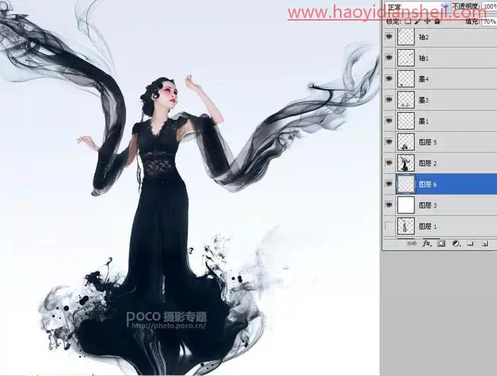 水墨效果，制作具有中国风的水墨人像照片_www.haoyidiansheji.com