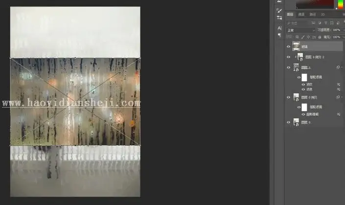 水雾效果，用PS制作逼真的下雨天玻璃水雾效果照片_www.haoyidiansheji.com