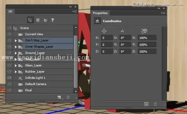 3D字体，通过PS制作红色积木立体文字图片_www.haoyidiansheji.com