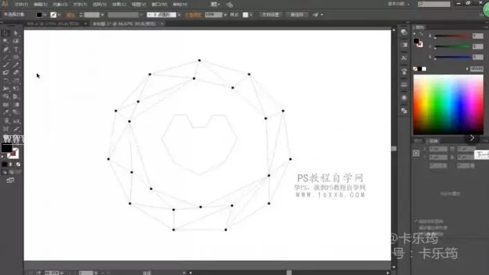 海报设计，用PS结合AI设计一款多边形线条星空海报_www.haoyidiansheji.com