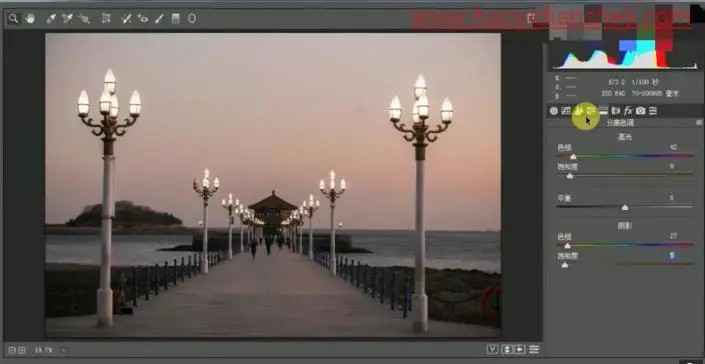 夜景调色，给城市风光照片营造一种落日晚霞效果_www.haoyidiansheji.com