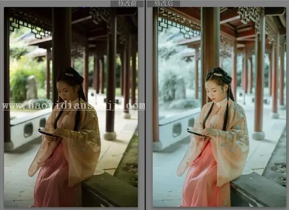 复古照片，用PS调出诗情画意的复古人像_www.haoyidiansheji.com