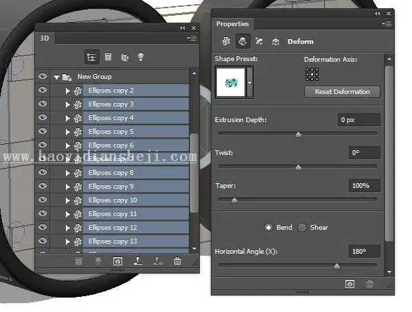 3D功能，用PS中的3D功能制作金属材质的文字_www.haoyidiansheji.com