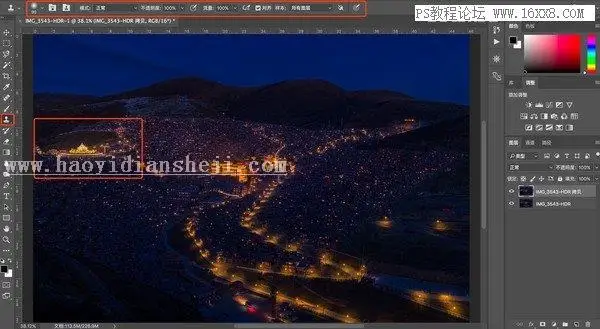 夜景照片，通过PS对夜景照片进行后期修图_www.haoyidiansheji.com
