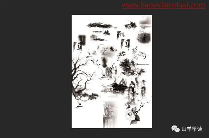 水墨画，用PS制作中国风水墨画骏马_www.haoyidiansheji.com