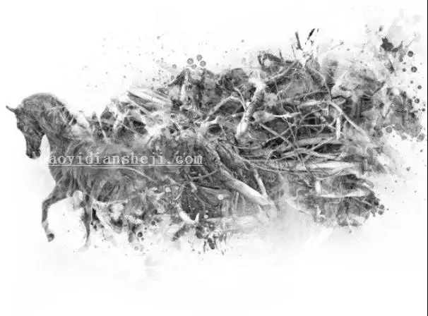 插画制作，在PS中建一个艺术马插画_www.haoyidiansheji.com