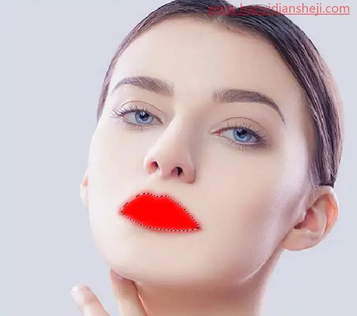 唇妆教程，给人物快速的更换嘴唇颜色_www.haoyidiansheji.com