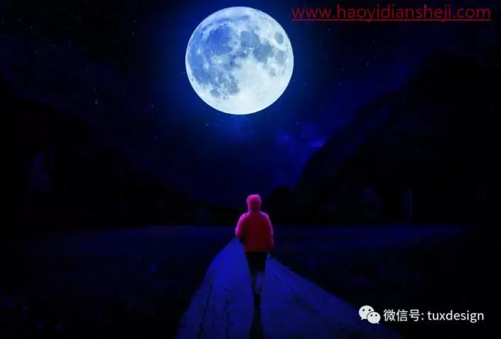 梦幻合成，在PS中创建一个在夜色中跑步的健身者_www.haoyidiansheji.com