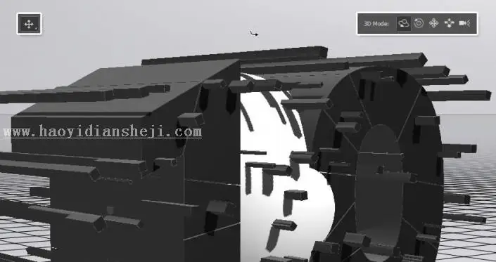 3D工具，通过PS中的3D功能创建膨胀3D文本效果_www.haoyidiansheji.com