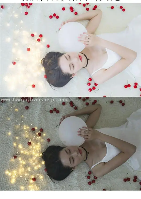 LR调色，给室内拍摄的人像照片调出梦幻唯美效果_www.haoyidiansheji.com