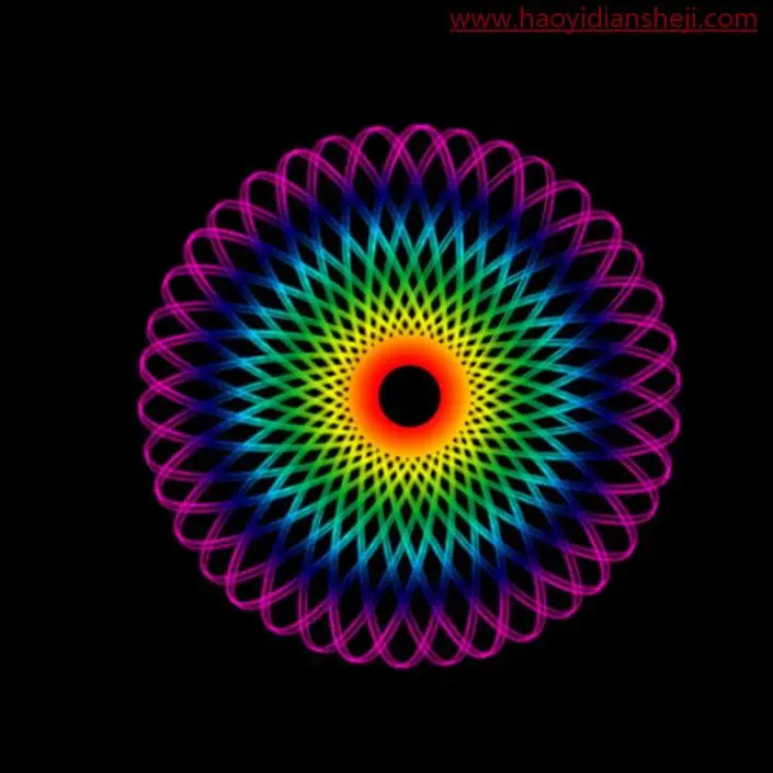 图形绘制，在PS中绘制简单漂亮的图案_www.haoyidiansheji.com