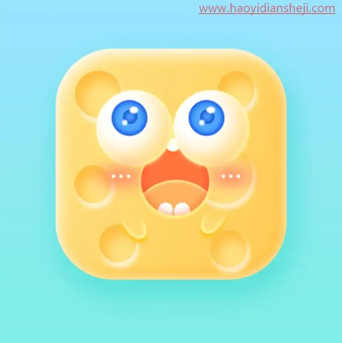 图标制作，制作一款海绵宝宝的图标_www.haoyidiansheji.com