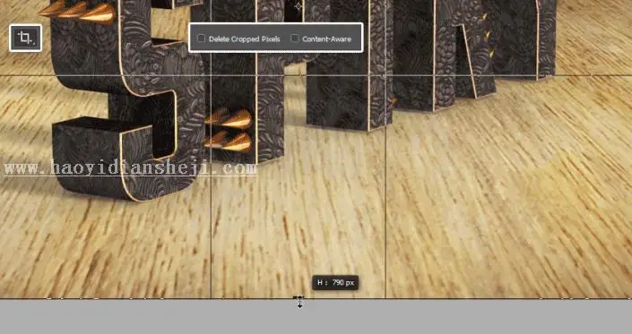 金属字，用PS制作3D效果的金属铆钉文字_www.haoyidiansheji.com