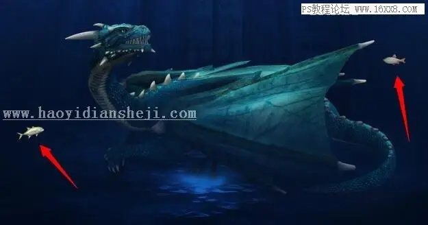 场景合成，用PS合成海下探险寻宝的场景_www.haoyidiansheji.com
