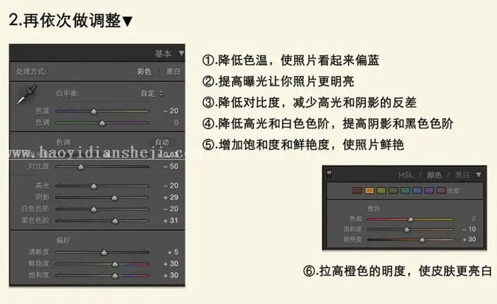 LR日系调色，手机照片调出日系风格调色教程_www.haoyidiansheji.com