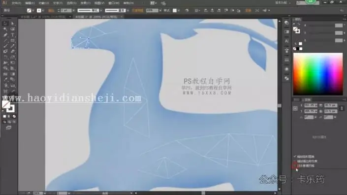 转手绘，用PS加AI制作一只多边形唯美星空鹿_www.haoyidiansheji.com
