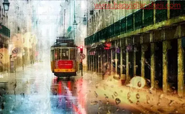 油画效果，通过PS制作雨中油画质感效果照片_www.haoyidiansheji.com