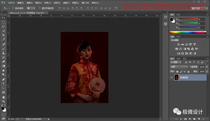 人像后期，给前期灰暗的人像照片进行提亮_www.haoyidiansheji.com