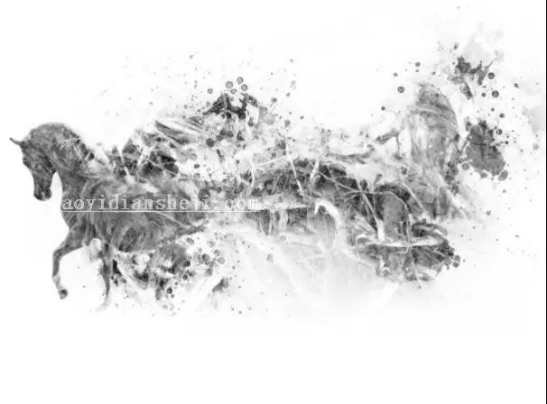 插画制作，在PS中建一个艺术马插画_www.haoyidiansheji.com
