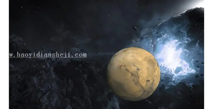 场景合成，用PS合成一个给星球带上耳机的创意场景_www.haoyidiansheji.com