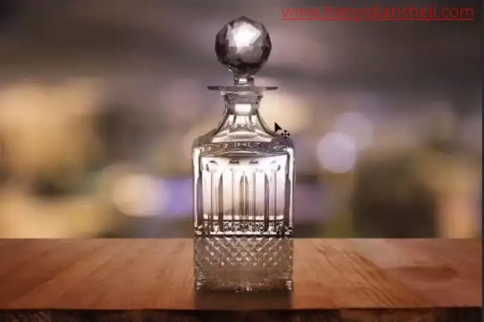 抠玻璃，通过PS抠出透明的玻璃瓶_www.haoyidiansheji.com
