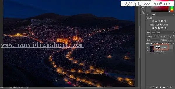 夜景照片，通过PS对夜景照片进行后期修图_www.haoyidiansheji.com