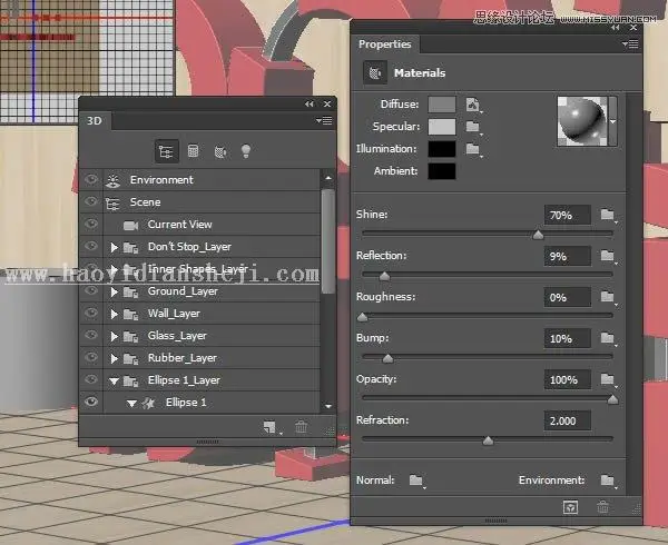 3D字体，通过PS制作红色积木立体文字图片_www.haoyidiansheji.com