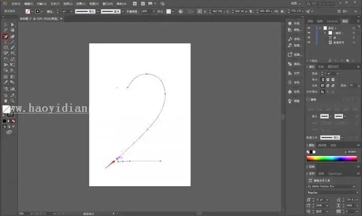 海报制作，在AI中用3D功能设计立体线条海报_www.haoyidiansheji.com
