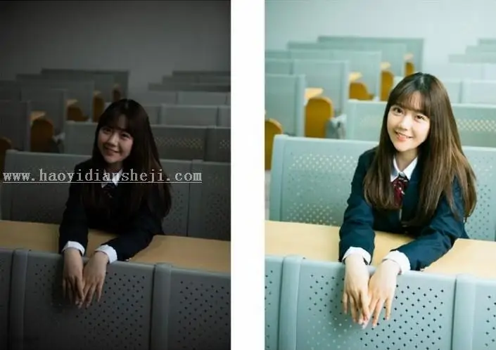 LR调色教程，通过LR制作日式JK制服写真照片_www.haoyidiansheji.com