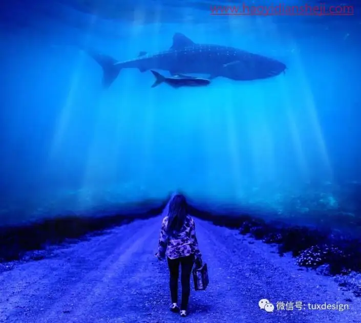 魔幻场景，合成北冥有鱼的奇幻场景_www.haoyidiansheji.com